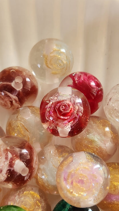 Resin Rose Beads - DIY Craft Supplies