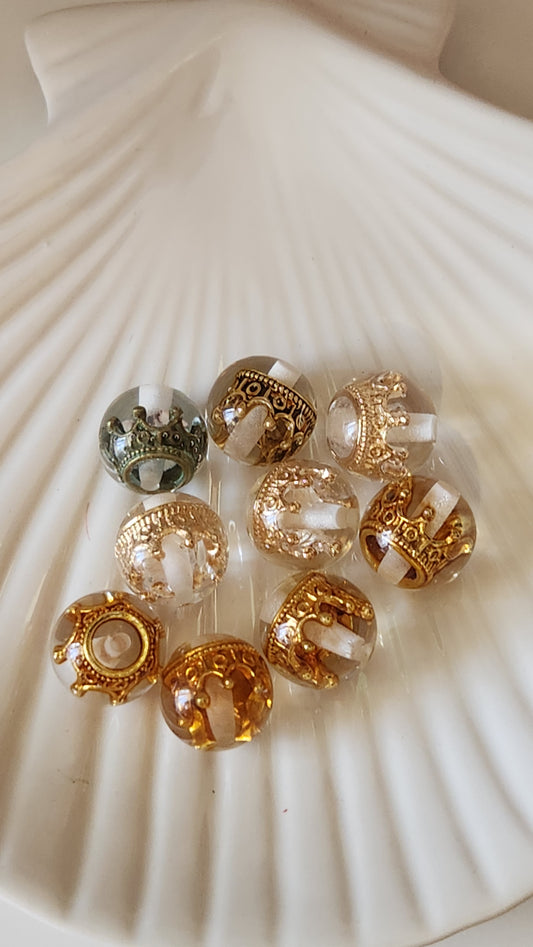 16mm Crown Acrylic Beads | DIY Craft Supplies