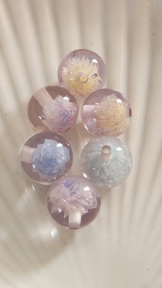 Round Resin Carnation Beads | DIY Craft Supplies