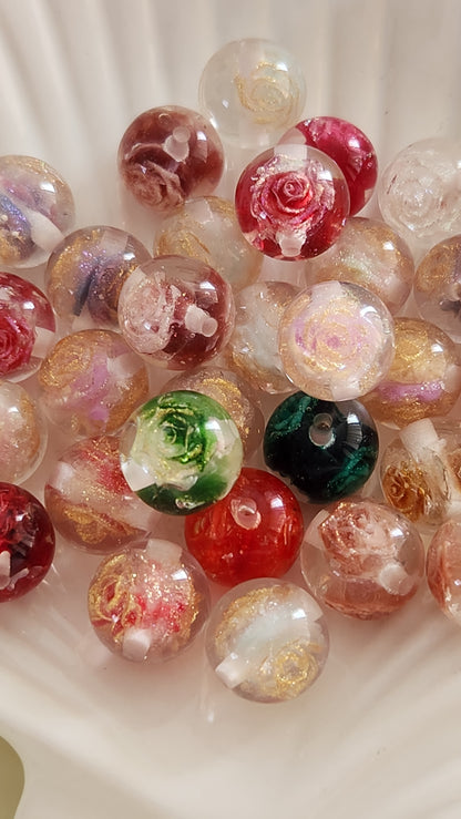 Resin Rose Beads - DIY Craft Supplies
