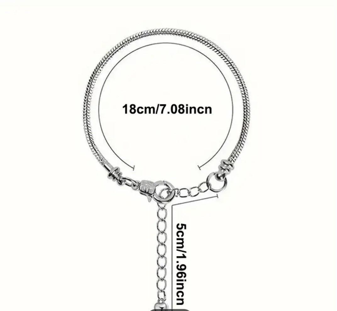 Adjustable Chain Bracelet - 18cm Beadable Bracelet