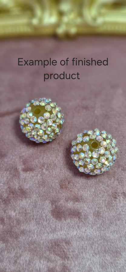 16mm Clear Blank Beads | DIY Beads Supplies