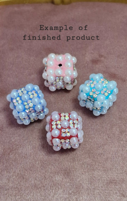 Clear Cube Blank Beads | DIY Beads Supplies