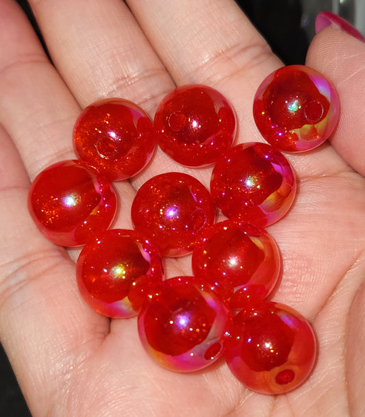 16mm Round Glitter Acrylic Beads | DIY Craft Supplies
