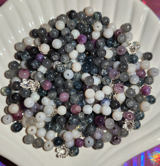 TINY MOONSTONE DREAM - Glass Beads Mix (For DIY Jewellery | LIVE Show