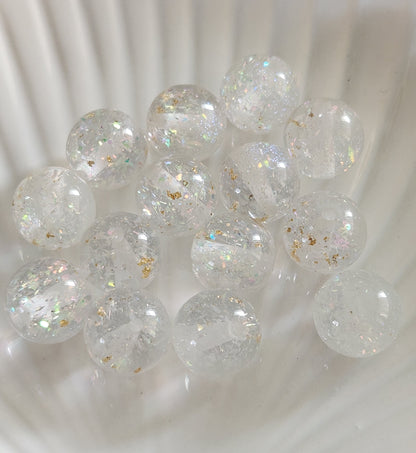 Round Resin Glitter Beads | DIY Craft Supplies