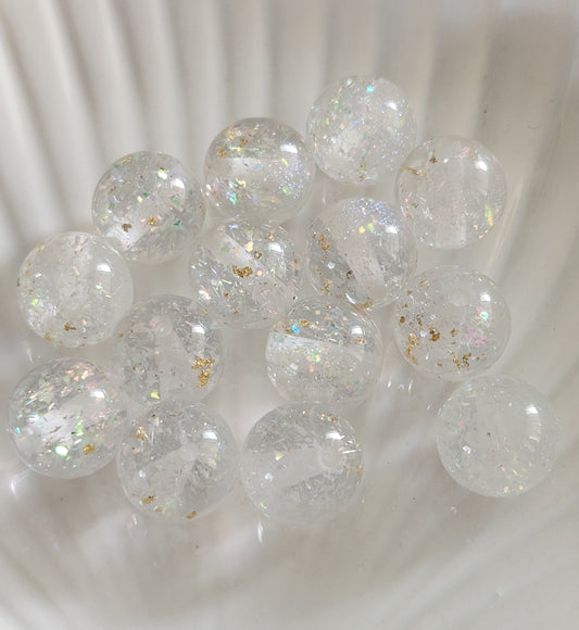 Round Resin Glitter Beads | DIY Craft Supplies