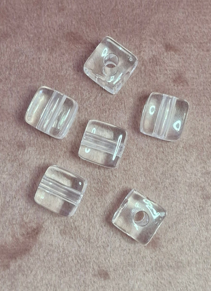 Clear Cube Blank Beads | DIY Beads Supplies