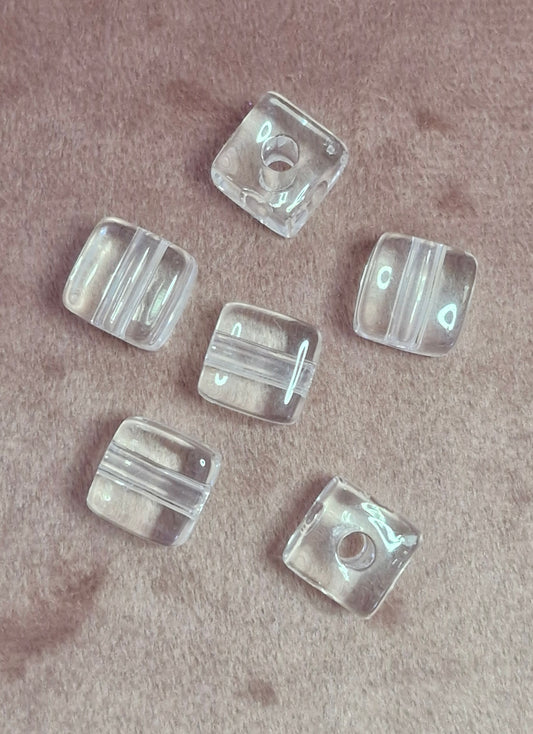 Clear Cube Blank Beads | DIY Beads Supplies